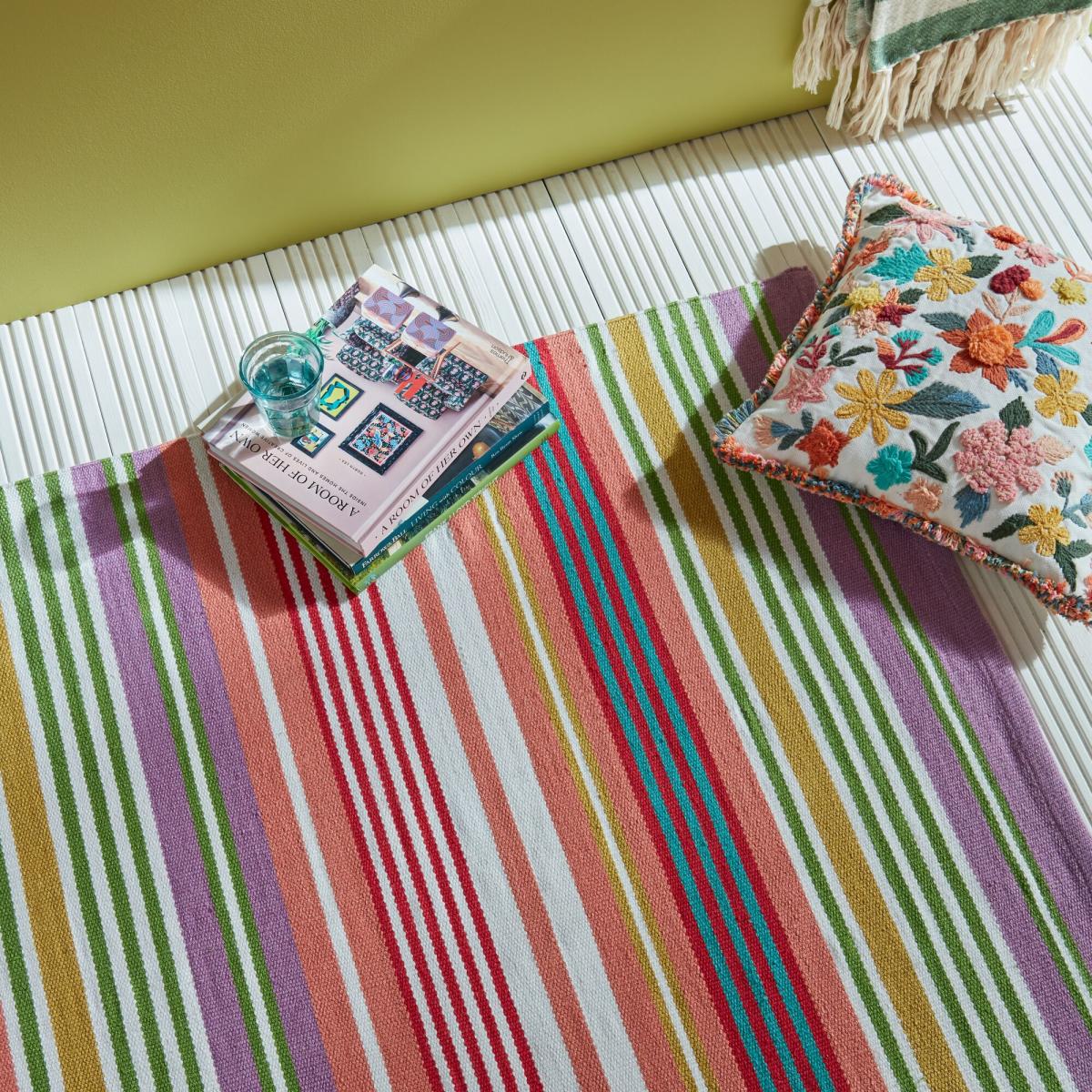Sophie Robinson Rock Candy Stripe Indoor Outdoor Rug – image 5