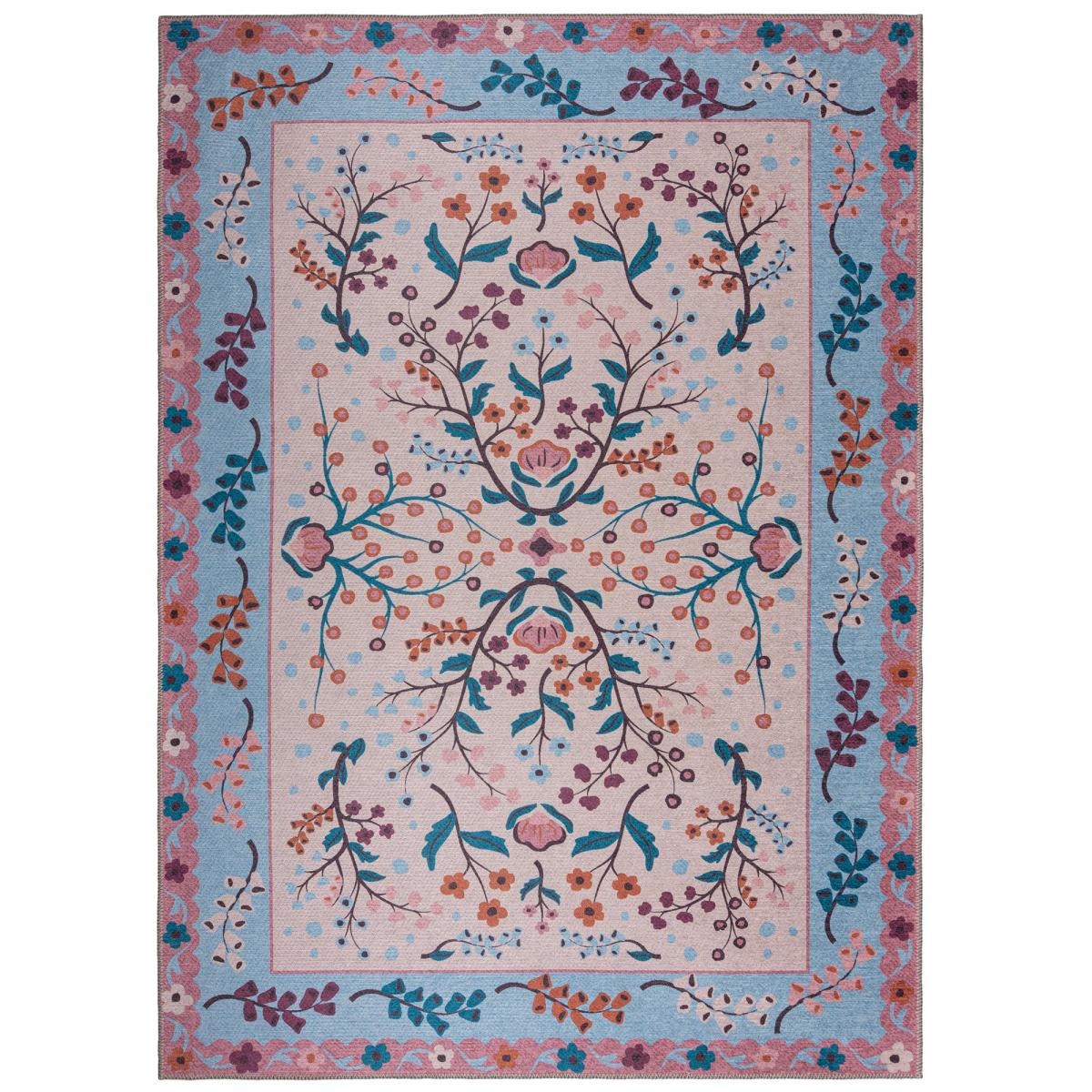 PractiRug Sabrina Floral Washable Rug Sabrina Floral Pink – image 2