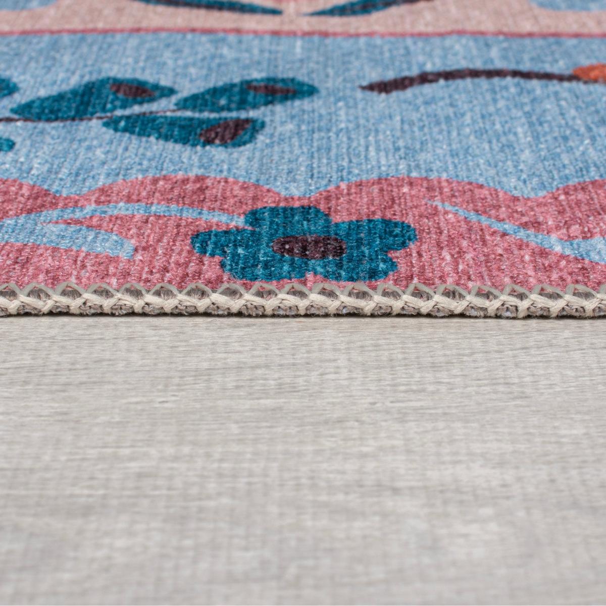 PractiRug Sabrina Floral Washable Rug Sabrina Floral Pink – image 4