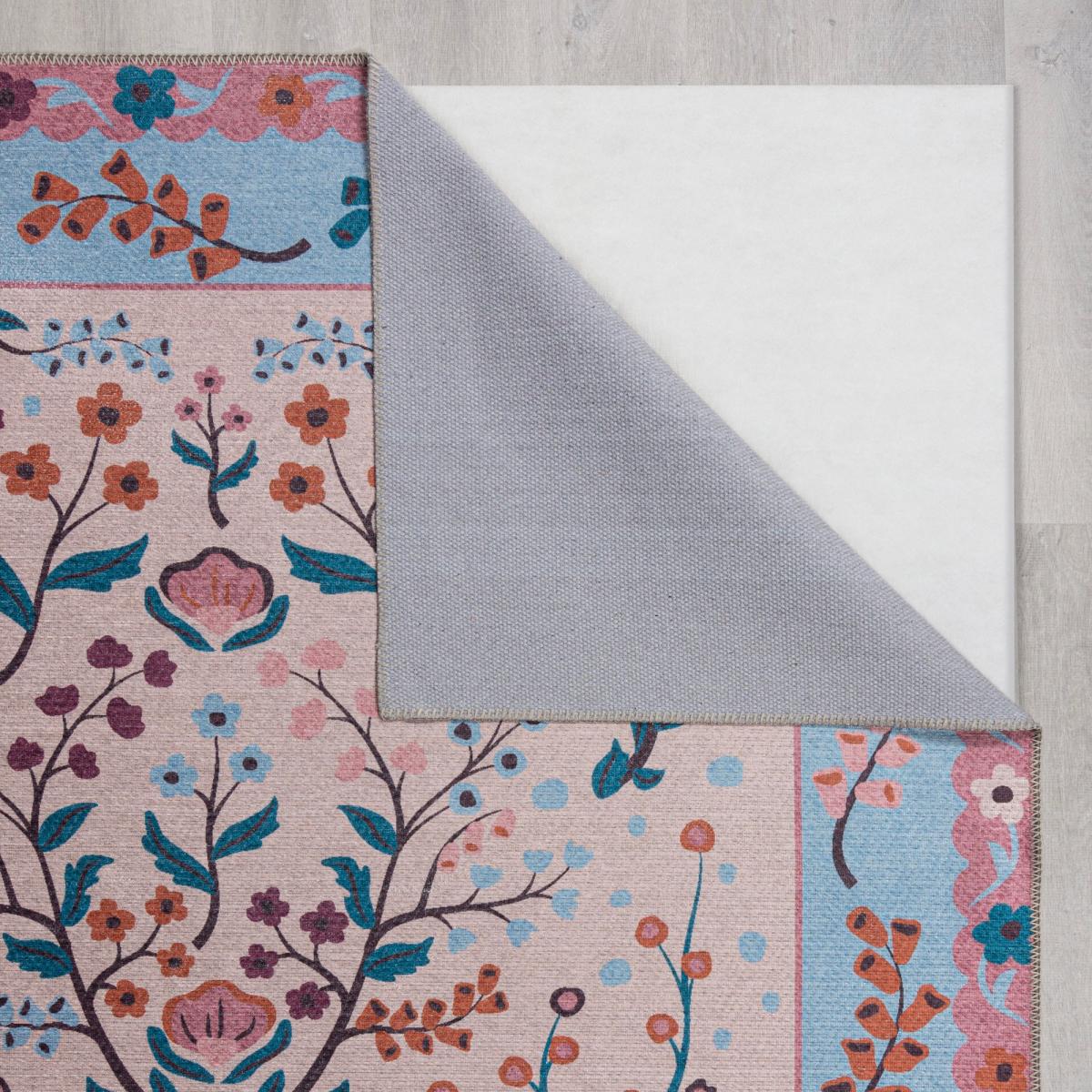 PractiRug Sabrina Floral Washable Rug Sabrina Floral Pink – image 5