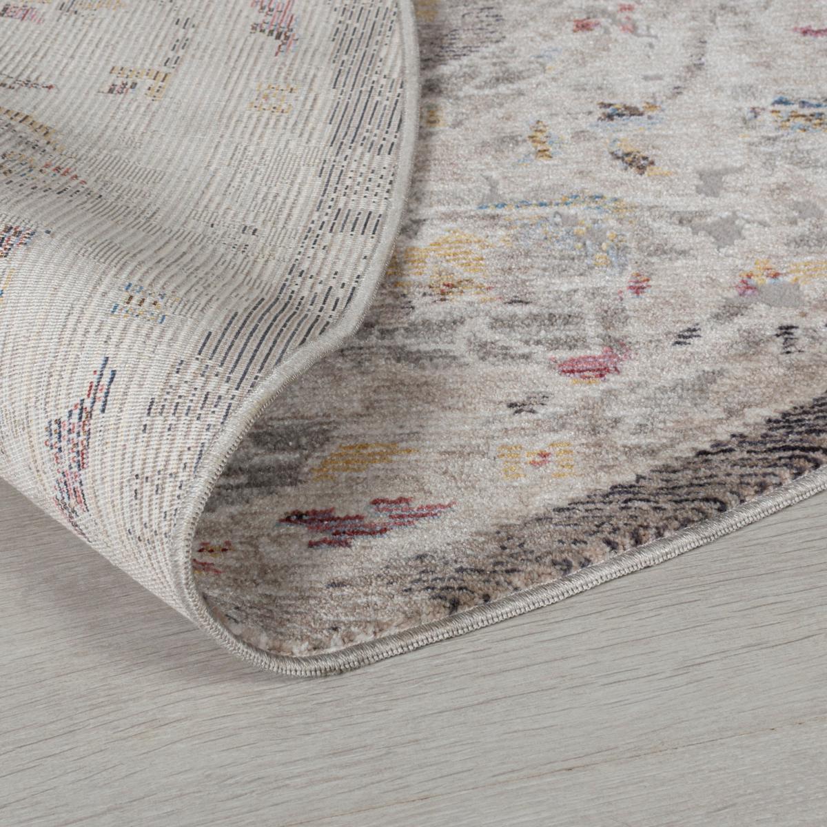Soraya Traditional Circle Rug Soraya Silver – image 3