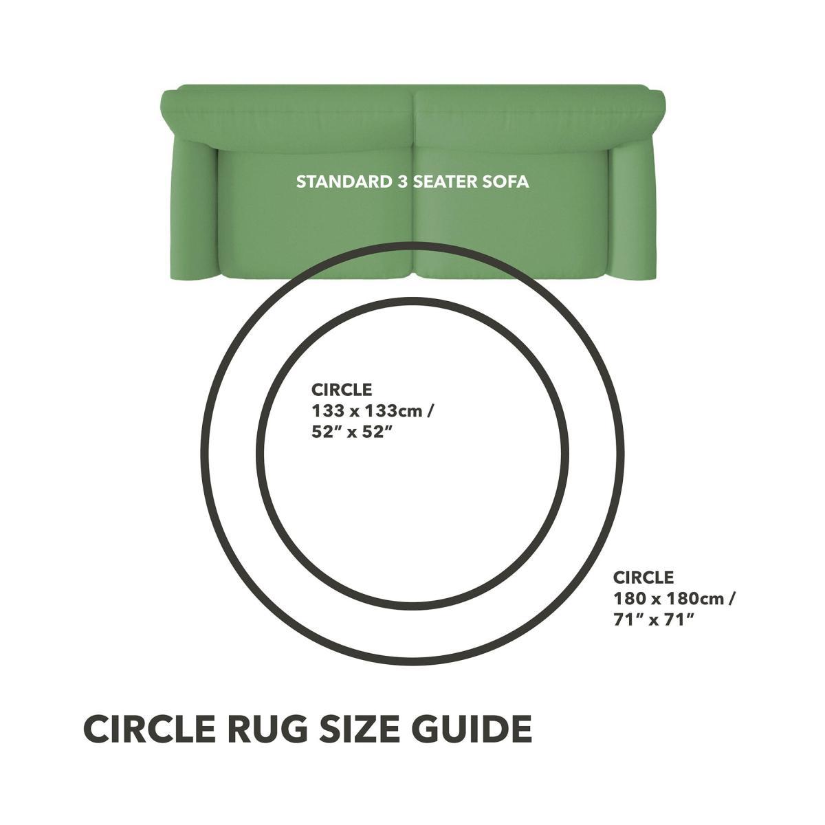 Soraya Traditional Circle Rug Soraya Silver – image 6