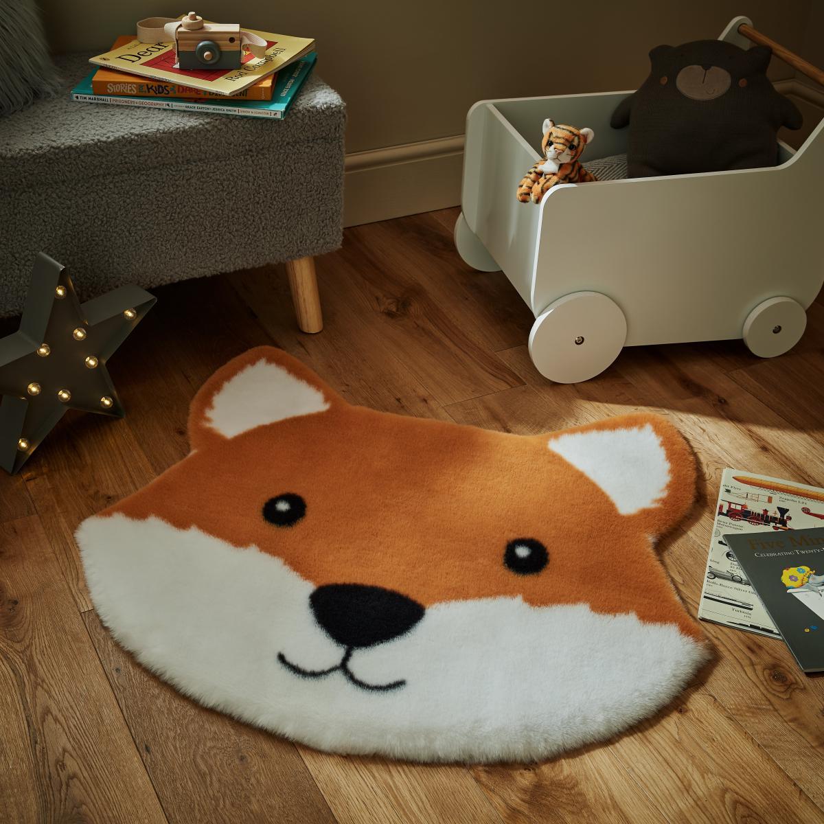 Fergus The Fox Rug Orange – image 1