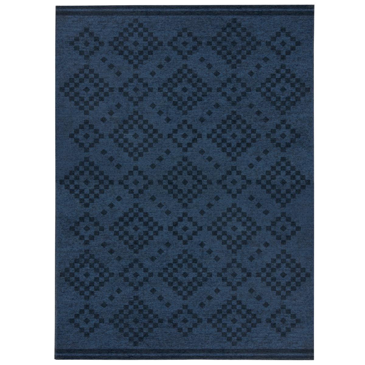 Match Eve Trellis Washable Rug Navy – image 2