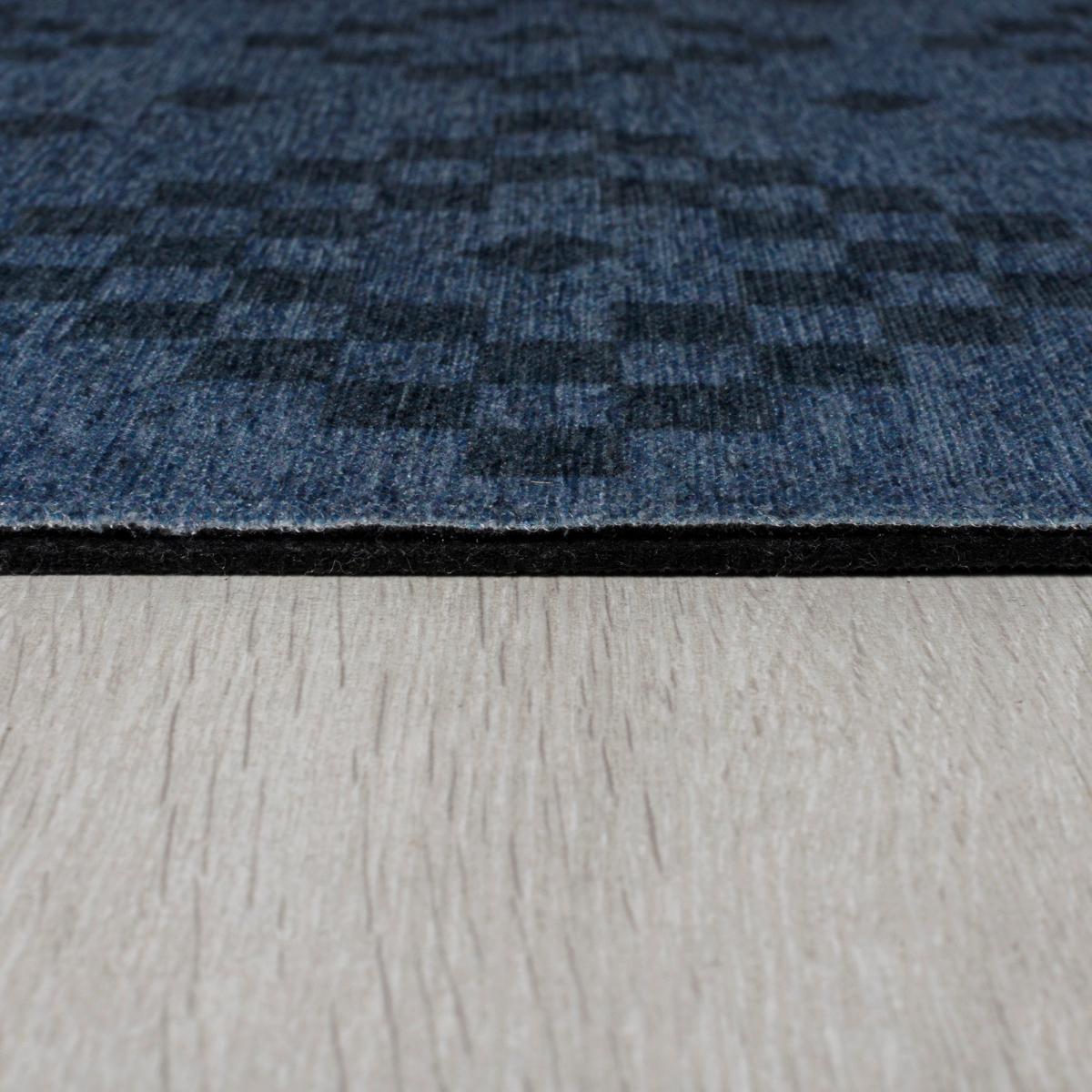 Match Eve Trellis Washable Rug Navy – image 4
