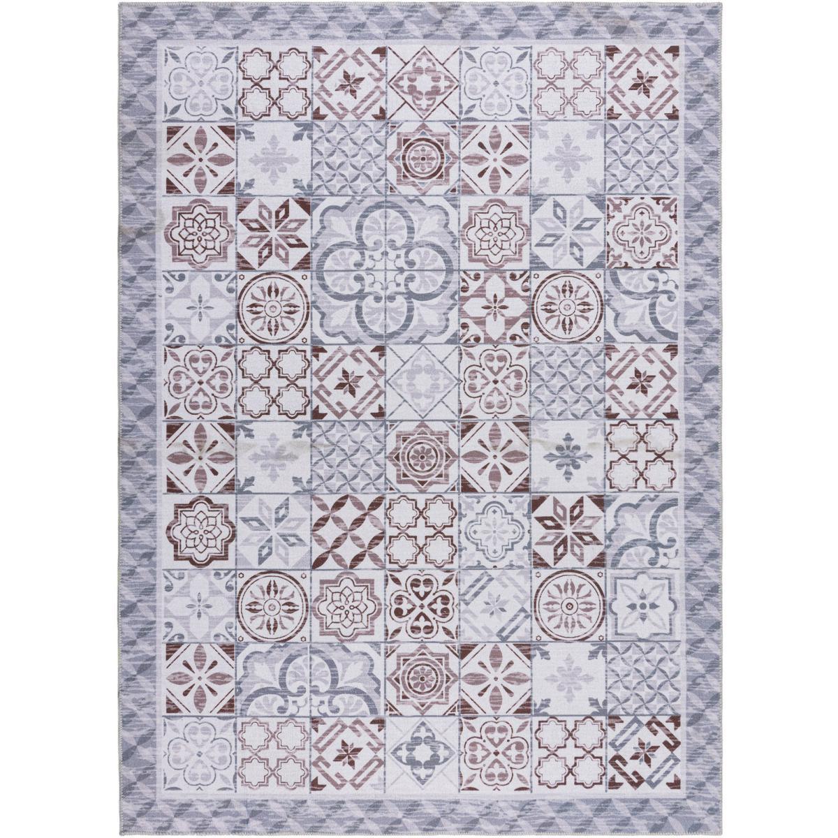 Morton Washable Rug Black and white – image 2