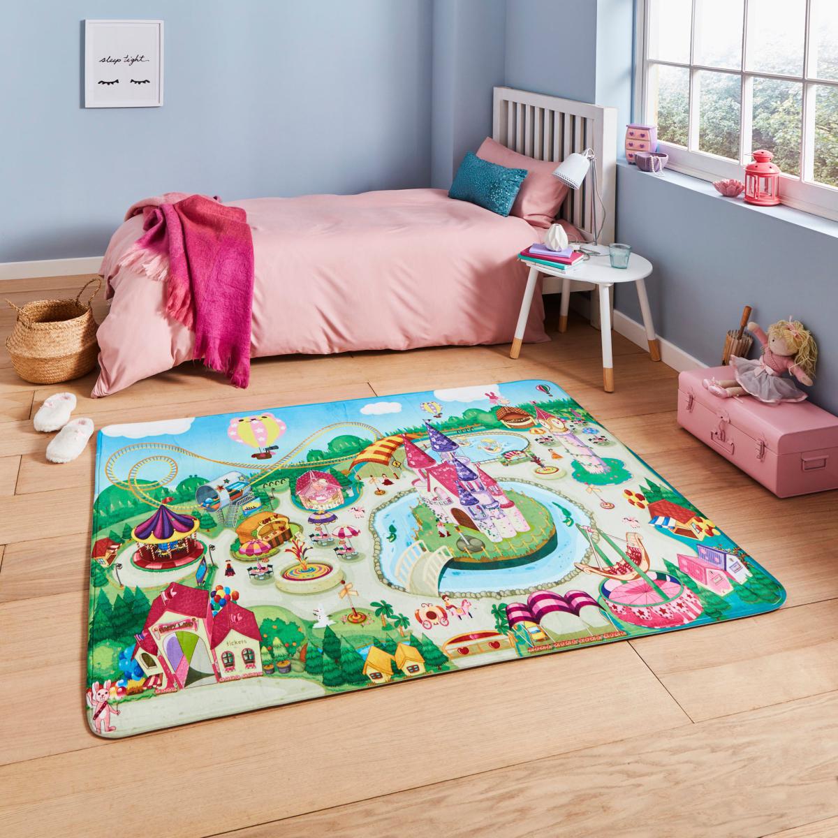 Princess Playground Rug Blue, Green and Pink – image 1