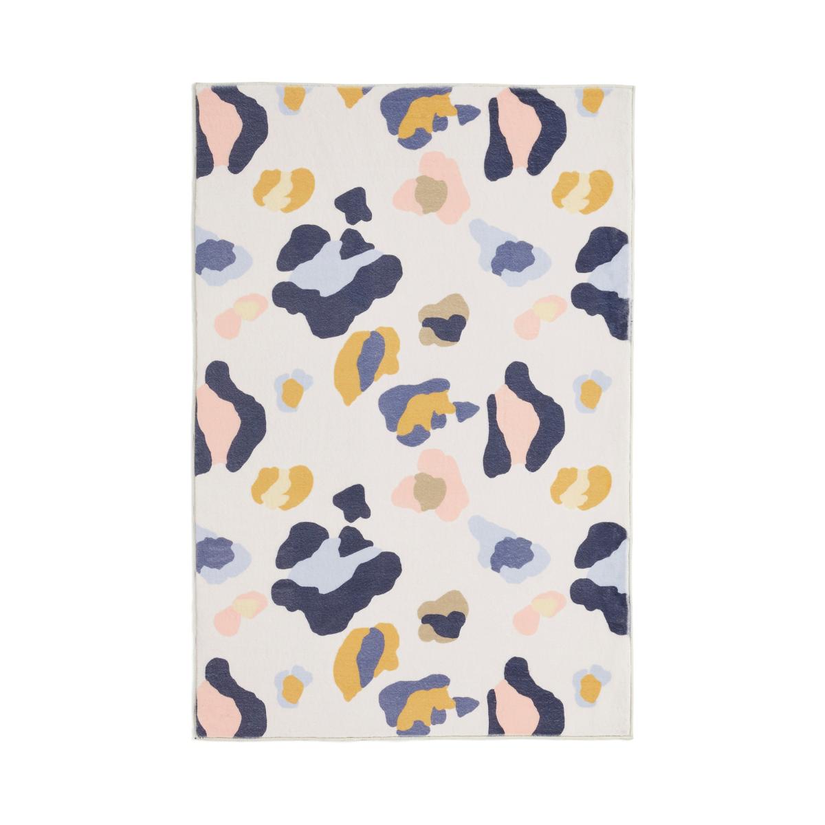 Leopard Faux Fur Rug, 80 x 120cm Multi Coloured – image 5