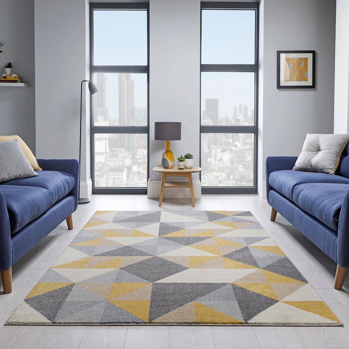 Geo Squares Rug Geo Squares Ochre – image 1