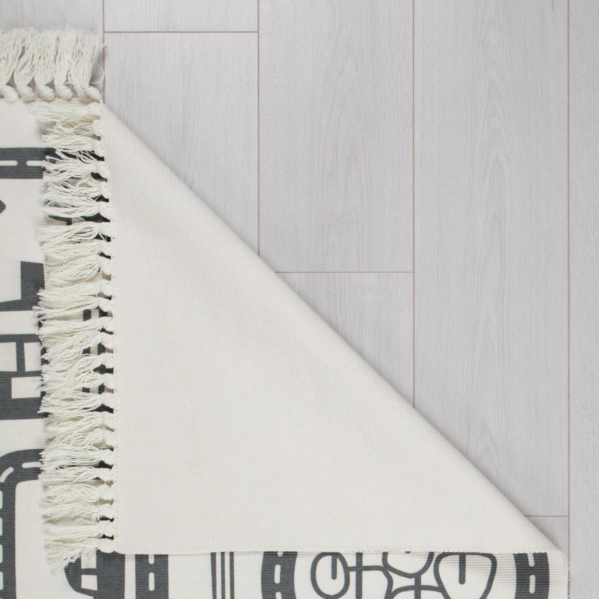 Tracks Washable Rug Grey and White – image 5