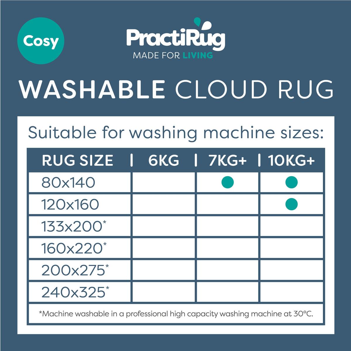 Cloud Washable Shaggy Rug Grey – image 6