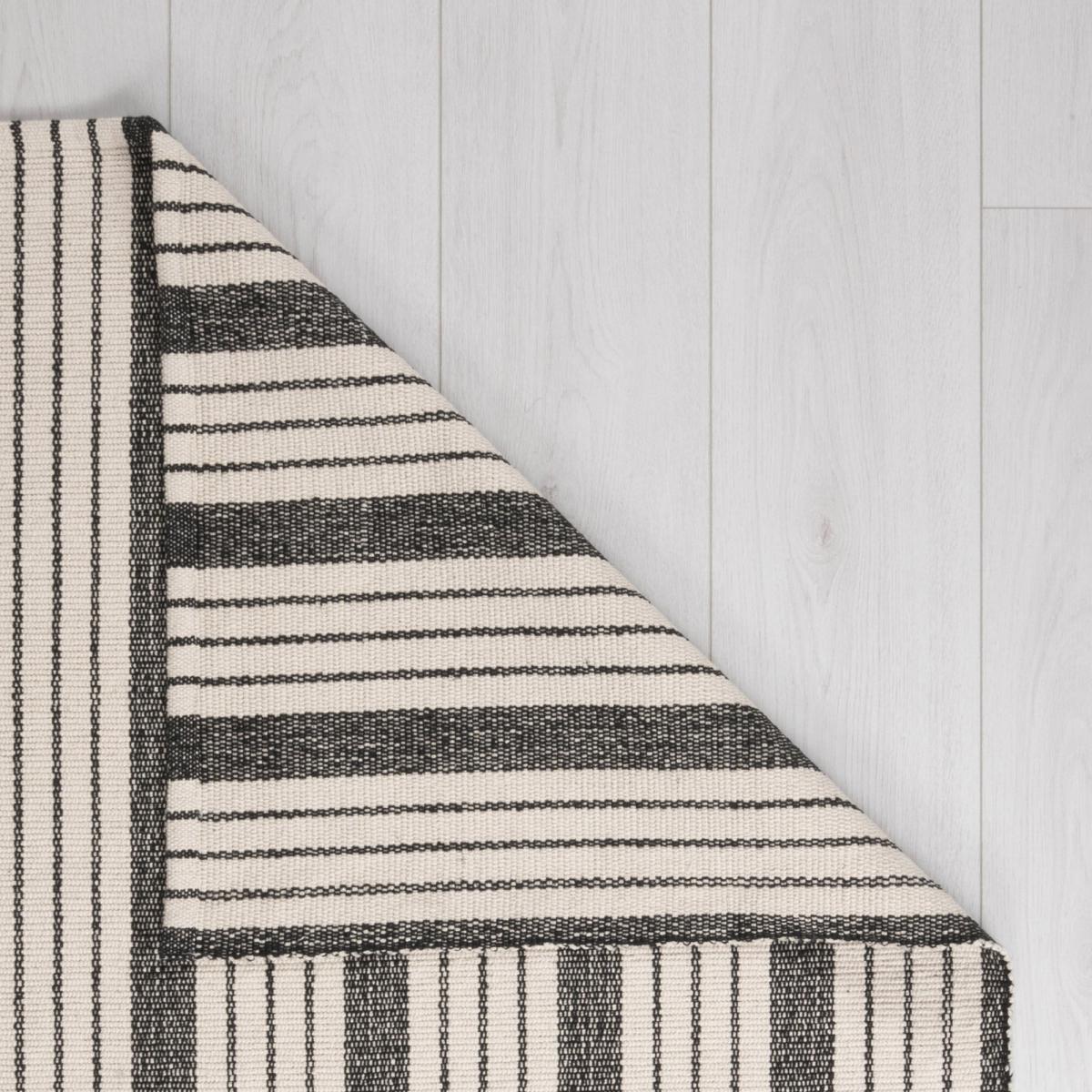 Blake Stripe Rug Black and White – image 4