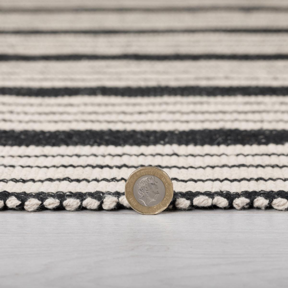 Blake Stripe Rug Black and White – image 5
