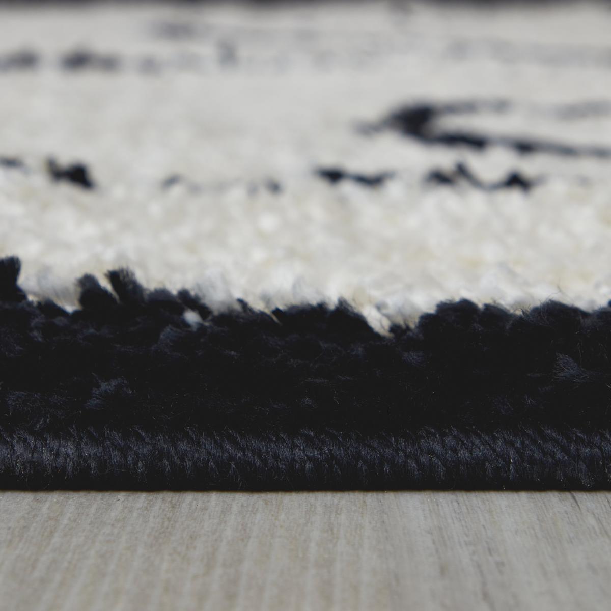 Berber Line Rug Black and white – image 2