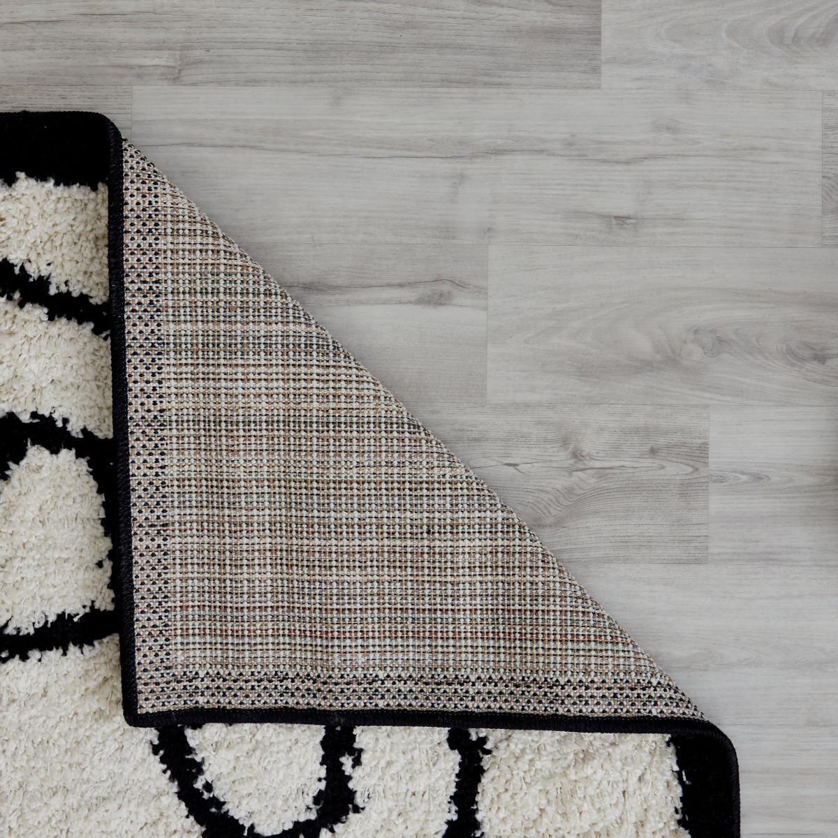 Berber Line Rug Black and white – image 3