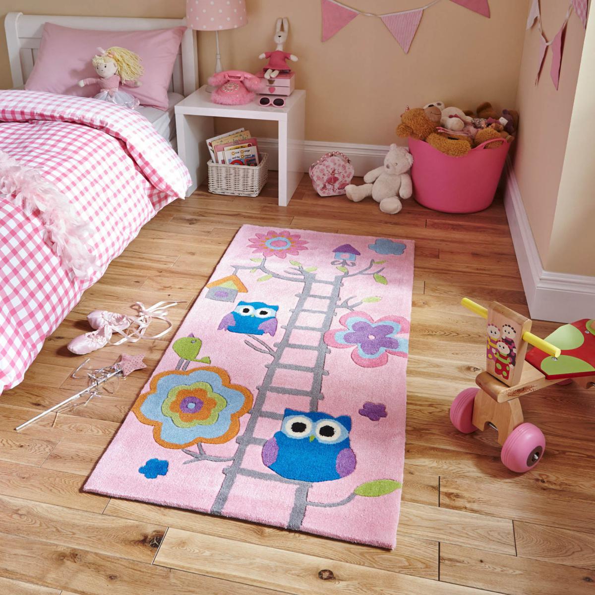 Pink Hong Kong Owl Rug Pink – image 2