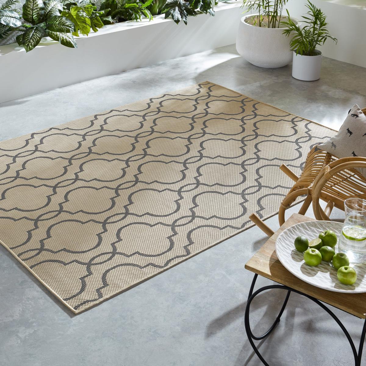 Milan Indoor Outdoor Rug Grey and Beige – image 2