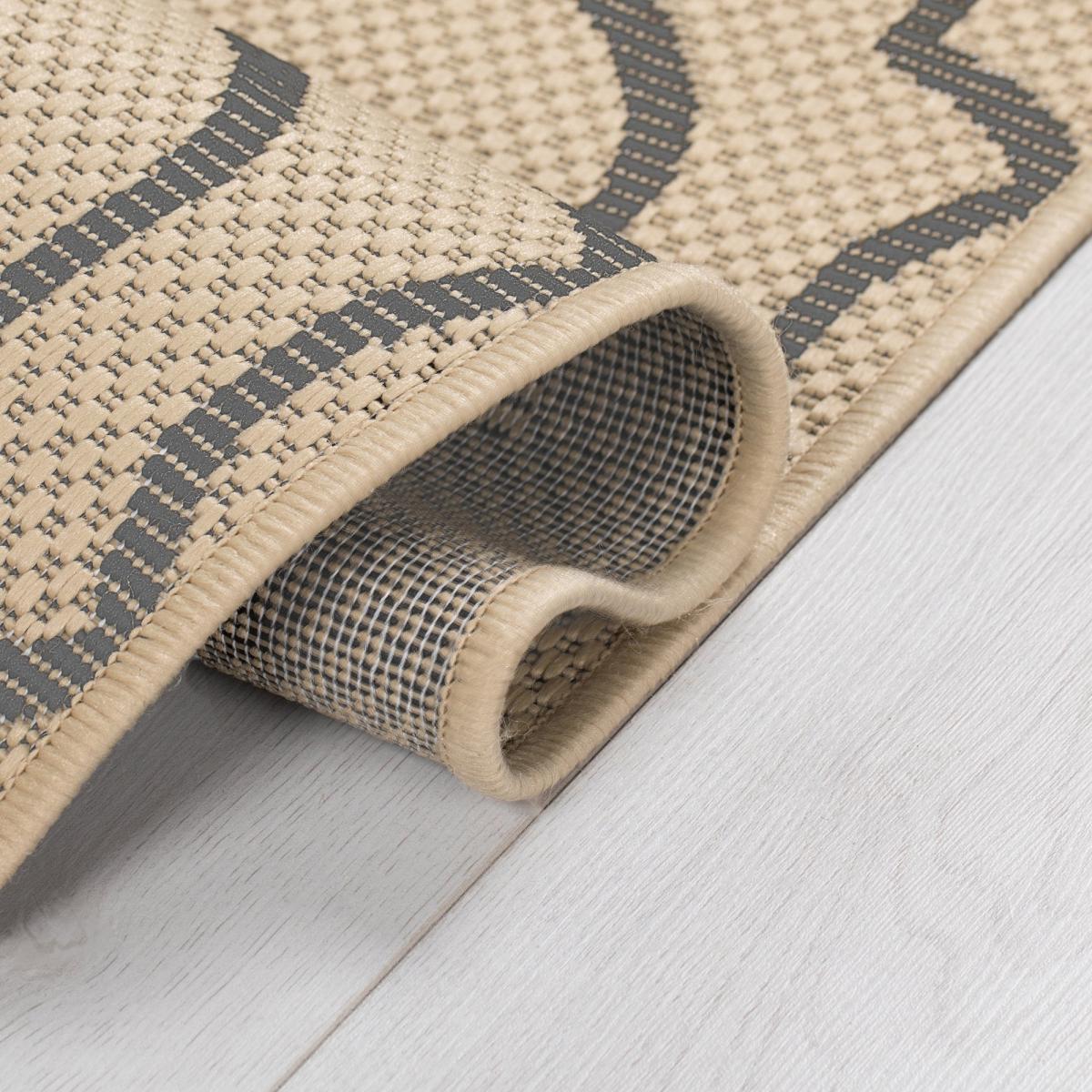 Milan Indoor Outdoor Rug Grey and Beige – image 5