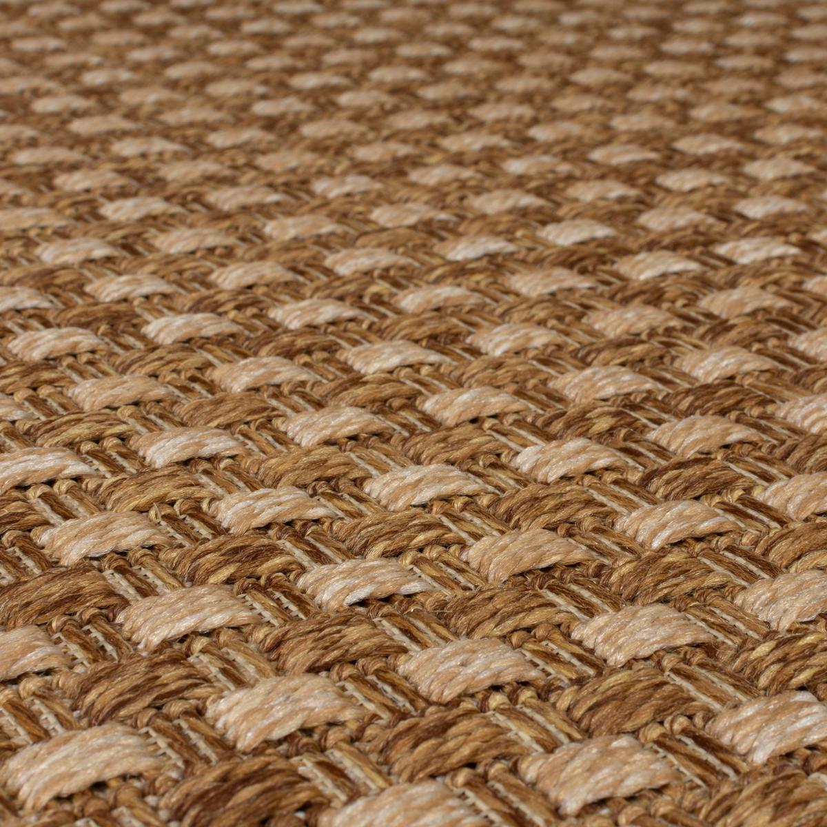 Basketweave Indoor Outdoor Rug Natural – image 3