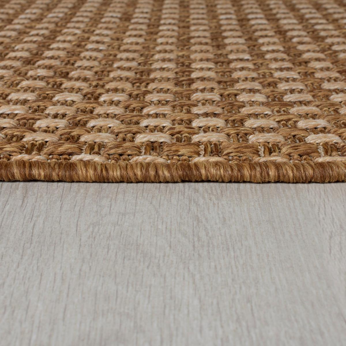 Basketweave Indoor Outdoor Rug Natural – image 4