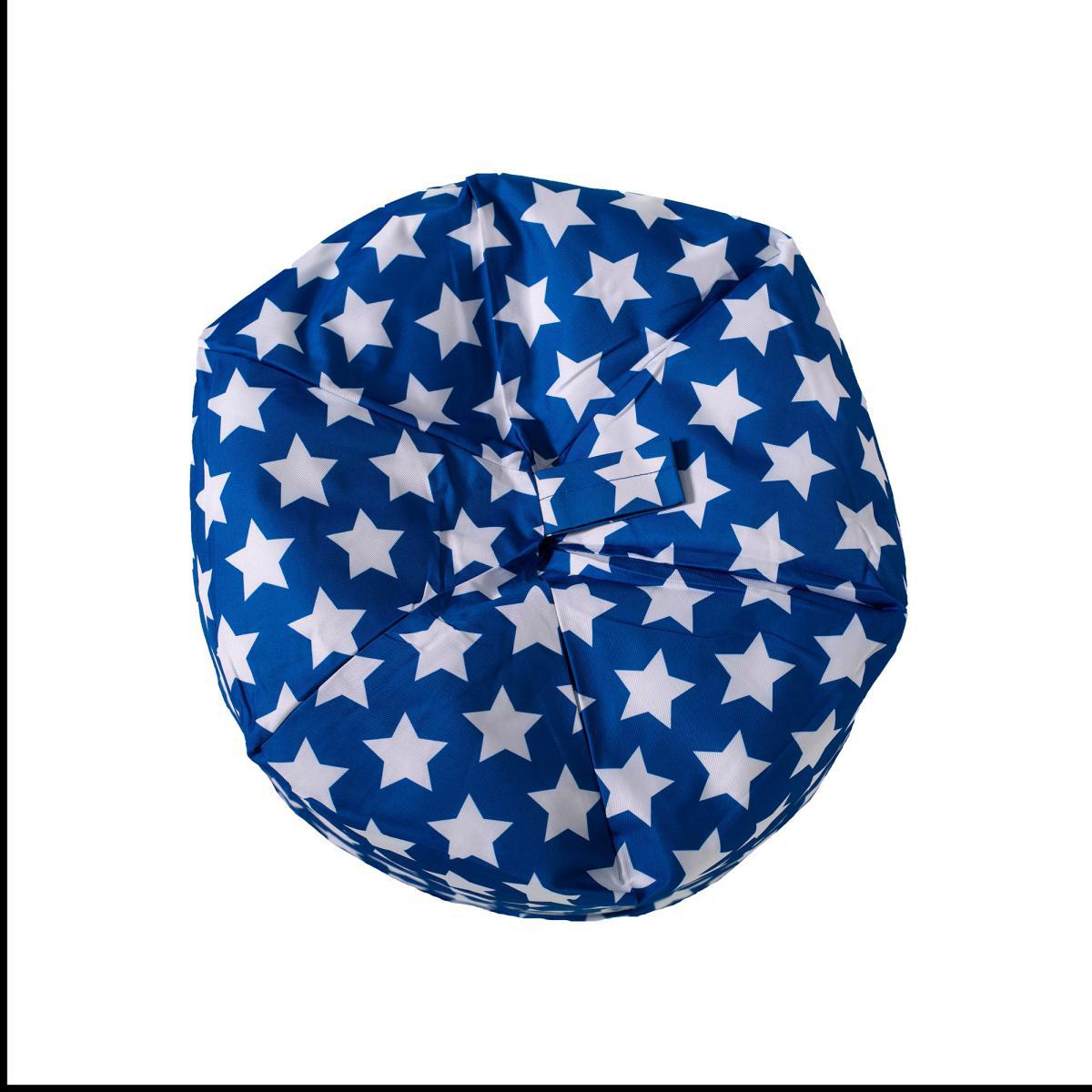 Blue Stars Bean Bag Blue and White – image 3