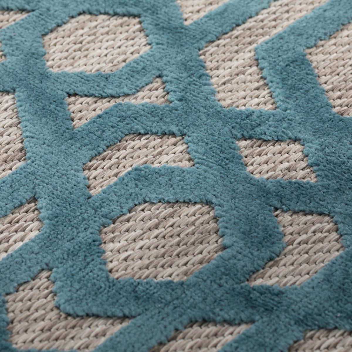 Oro Geometric Indoor Outdoor Rug Oro Blue – image 5