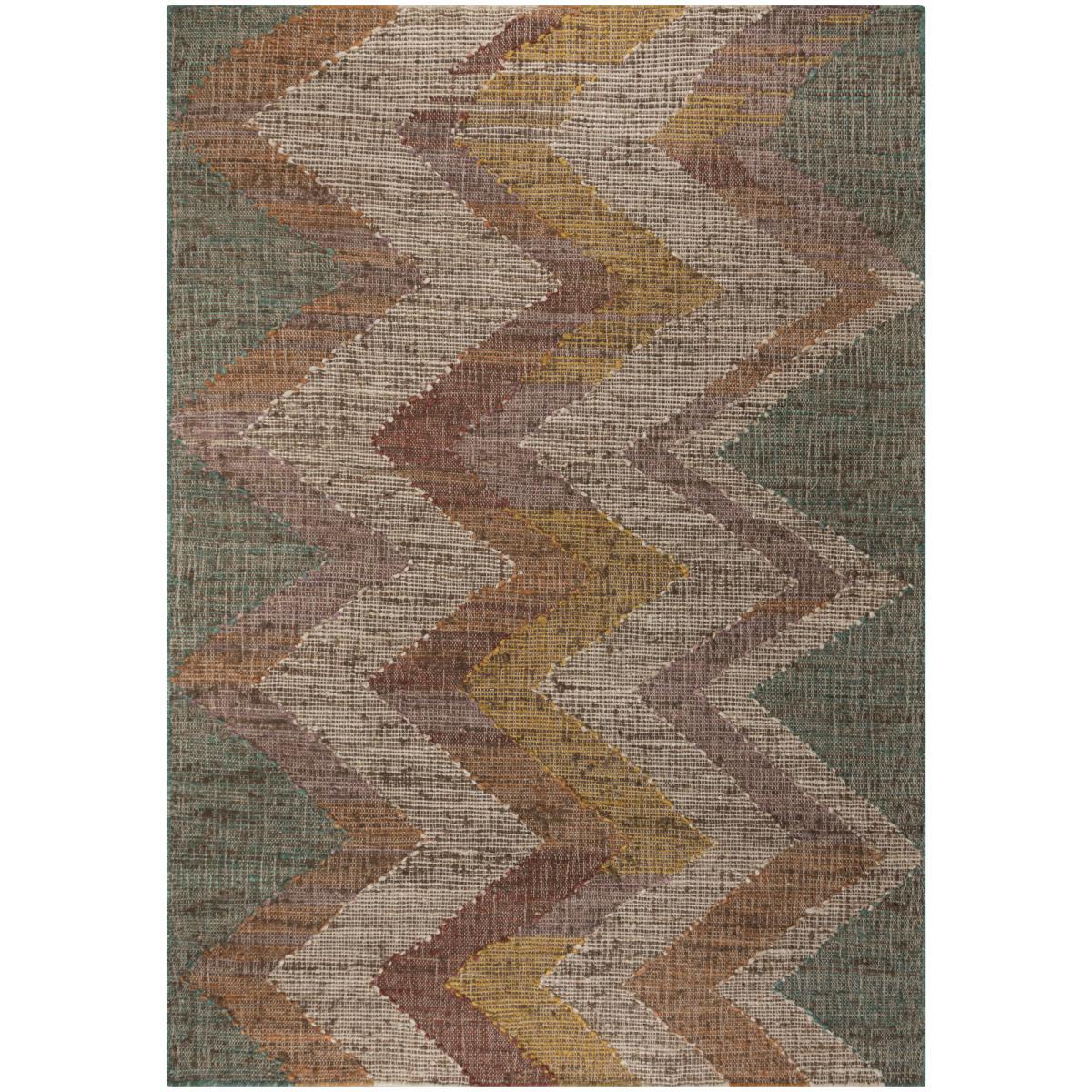 Raul Jute Flatweave Rug Green, Yellow and Pink – image 2