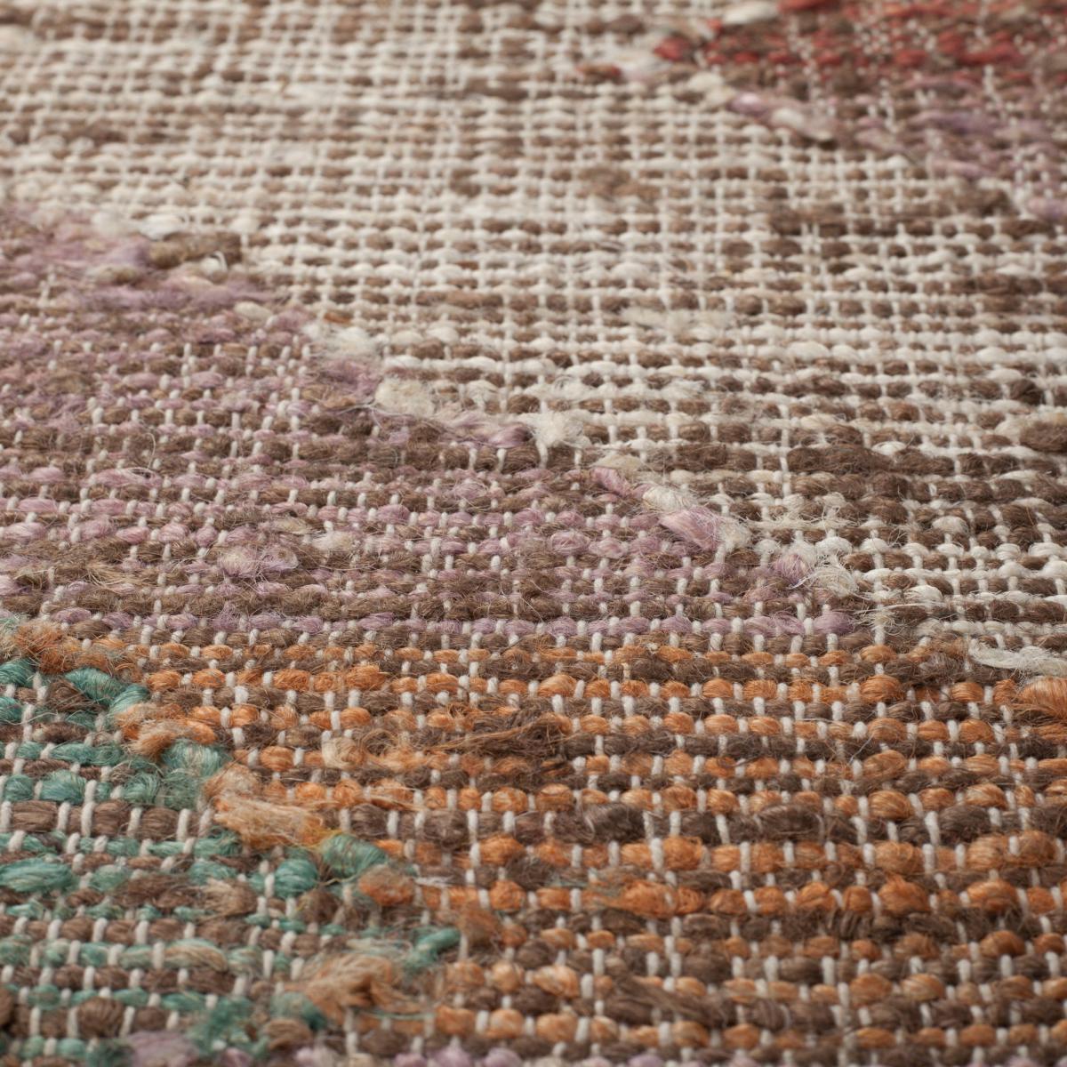 Raul Jute Flatweave Rug Green, Yellow and Pink – image 3