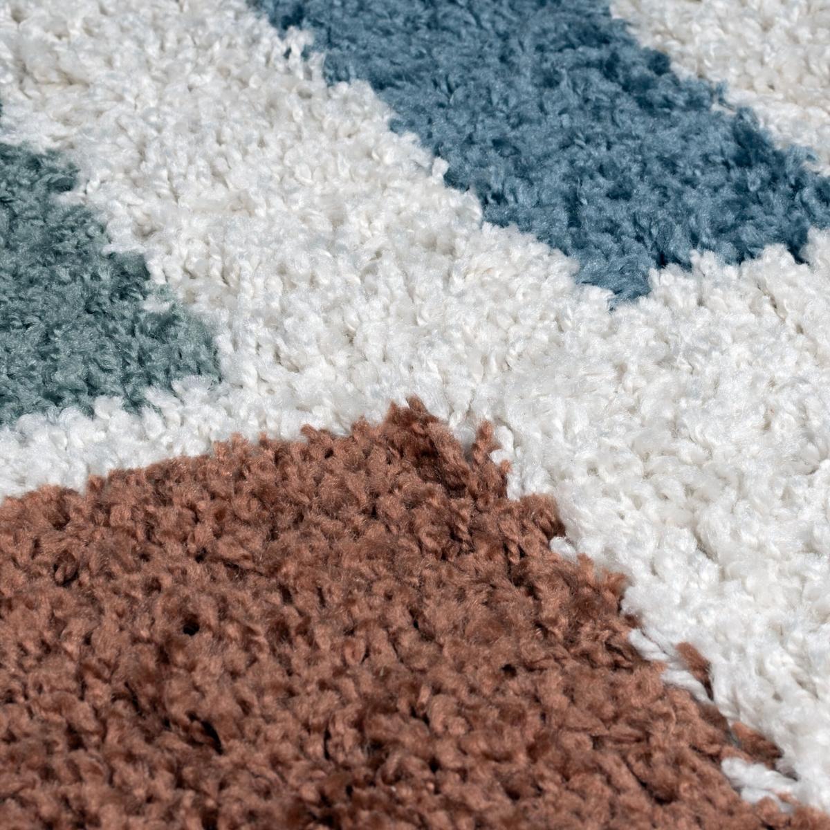 Blocks Shaggy Rug MultiColoured – image 2