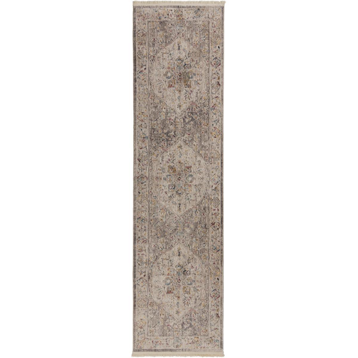 Soraya Traditional Runner Silver, Blue and Yellow – image 3