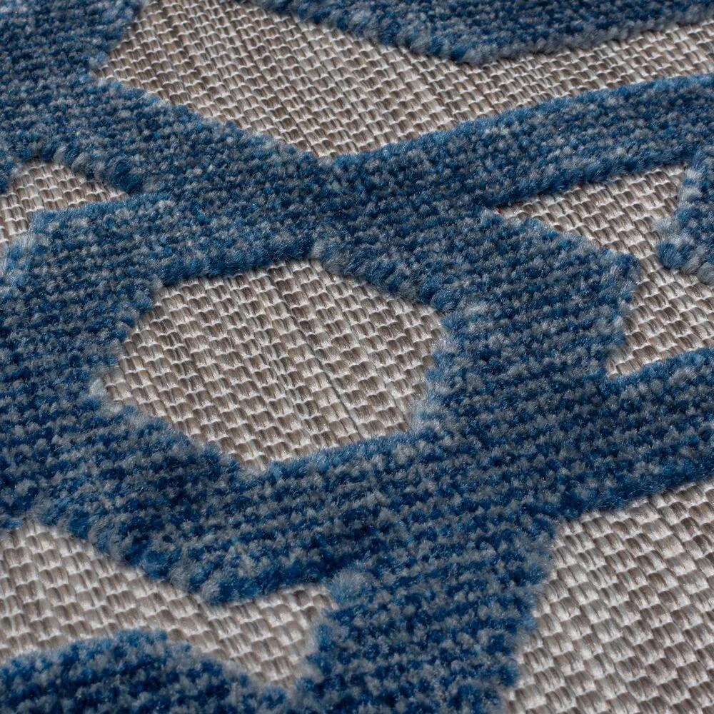 Oro Geometric Indoor Outdoor Rug Oro Blue – image 2