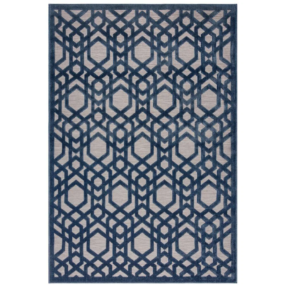 Oro Geometric Indoor Outdoor Rug Oro Blue – image 5