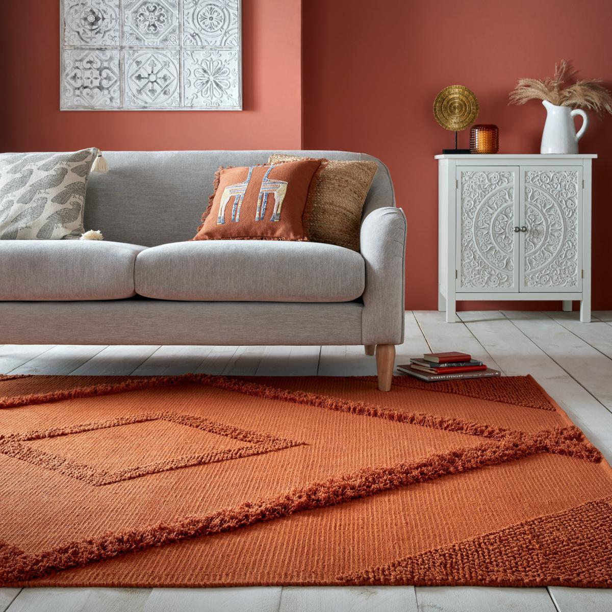 Mala Handwoven Rug Orange – image 1