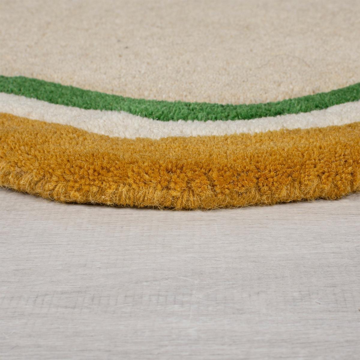 Elements Wave Natural Border Wool Rug – image 4
