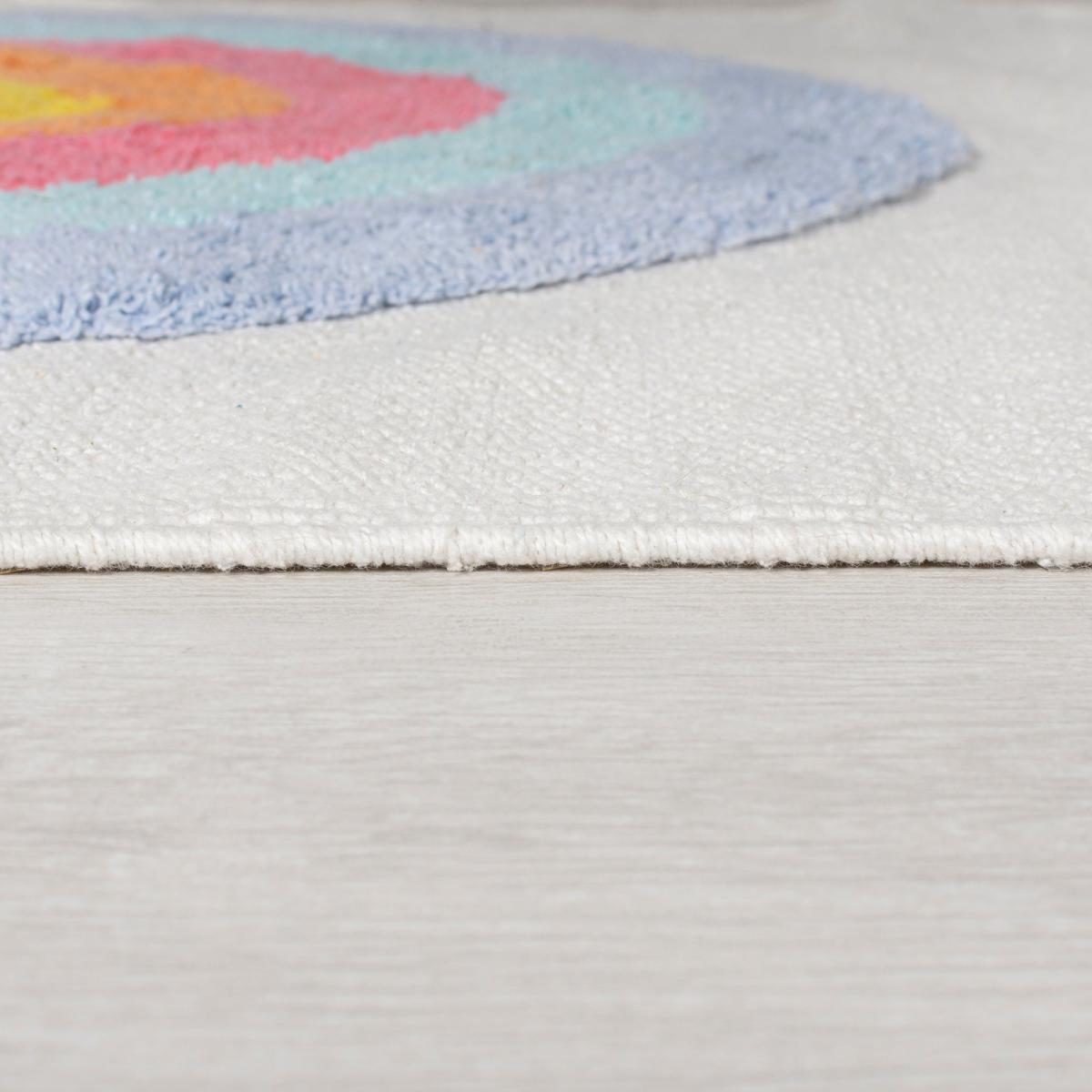 Rainbow Tassel Square Rug MultiColoured – image 4