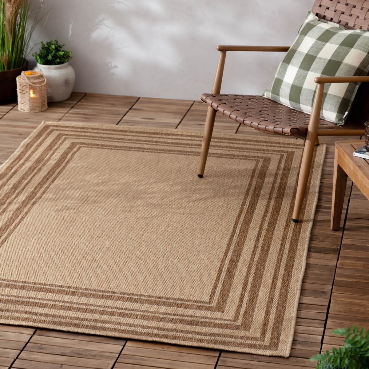 Yard Camber Jute Effect Indoor Outdoor Rug – image 1