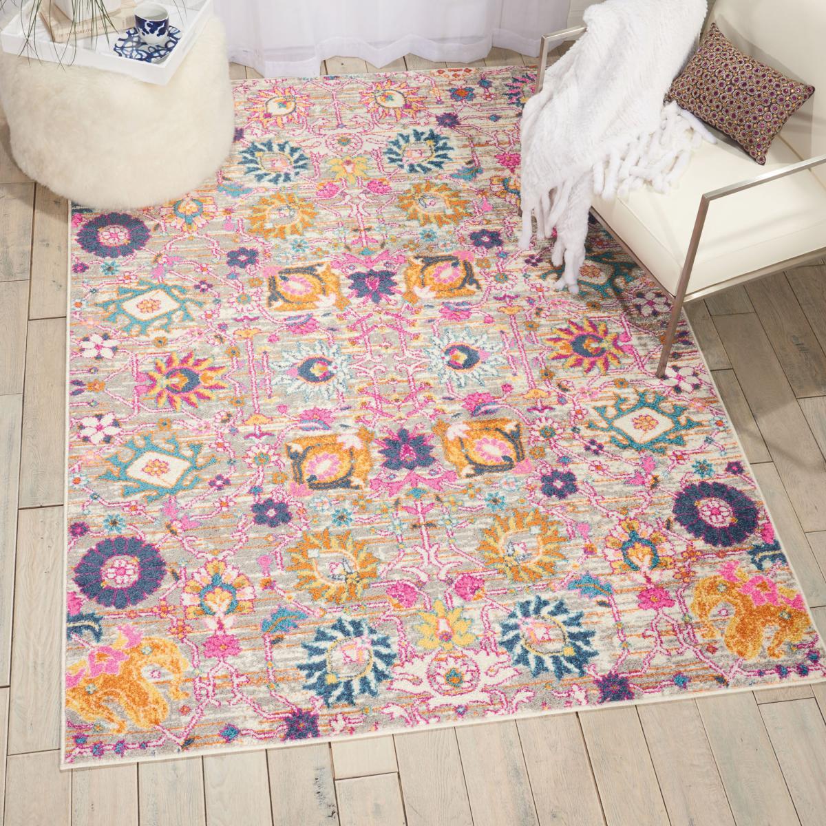 Silver Passion Rug Multi-Coloured/Pink – image 3