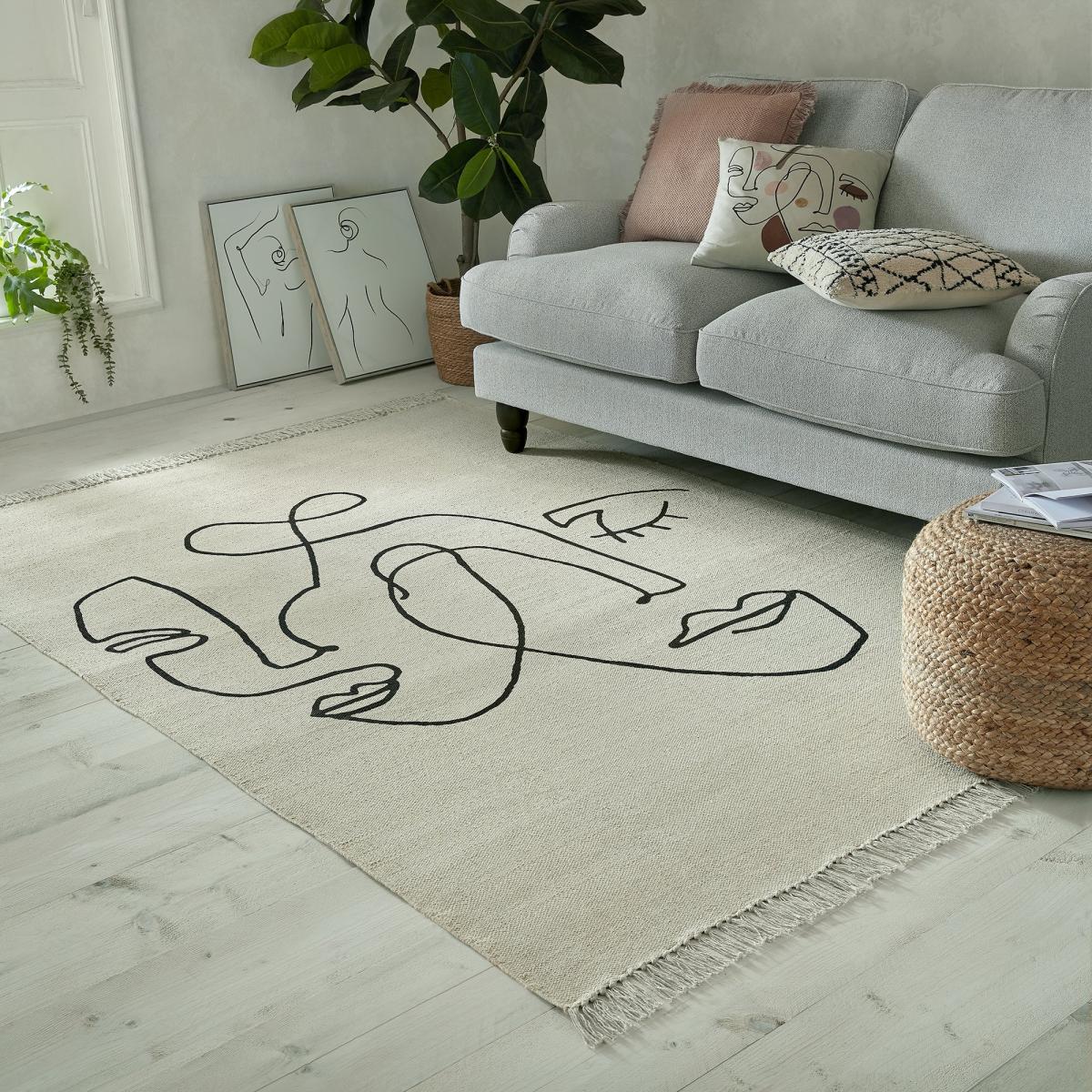 Retreat Abstract Rug Natural (Cream) – image 1