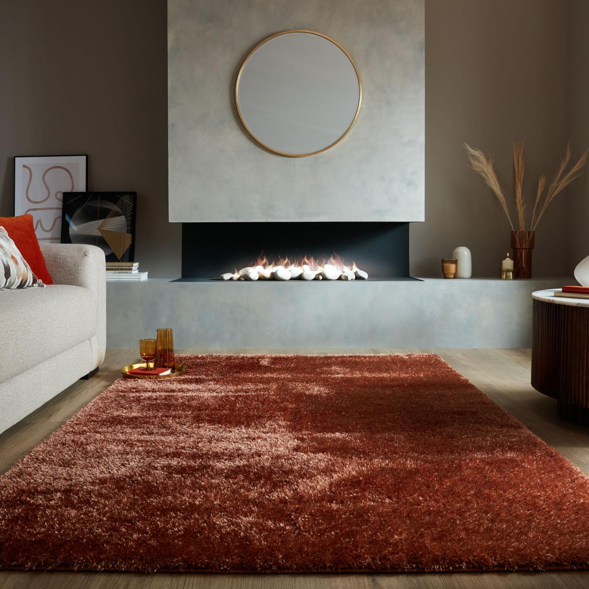 Indulgence Shaggy Rug Terracotta – image 1