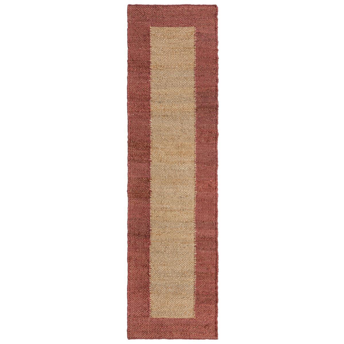 Clara Hand Woven Jute Runner Red and Brown – image 2