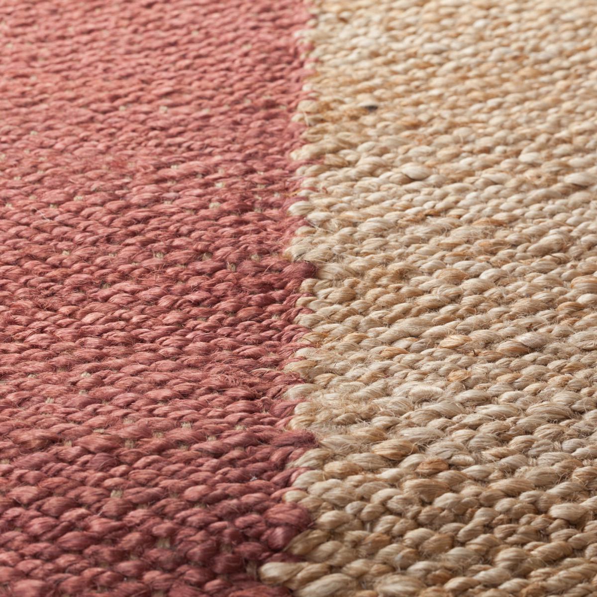 Clara Hand Woven Jute Runner Red and Brown – image 3