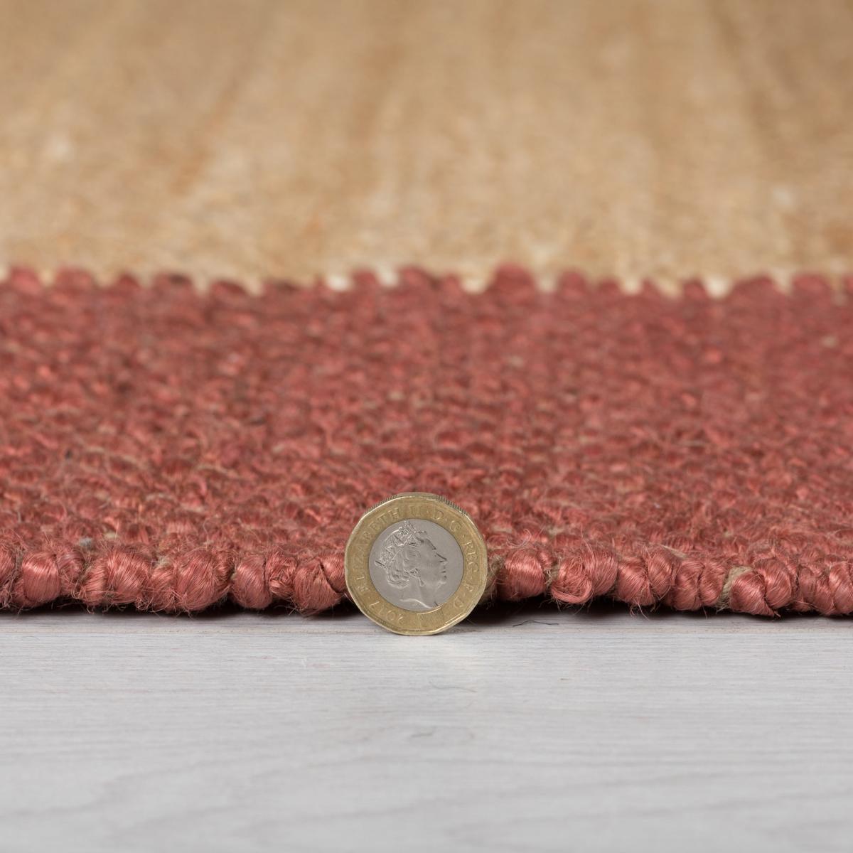 Clara Hand Woven Jute Runner Red and Brown – image 4