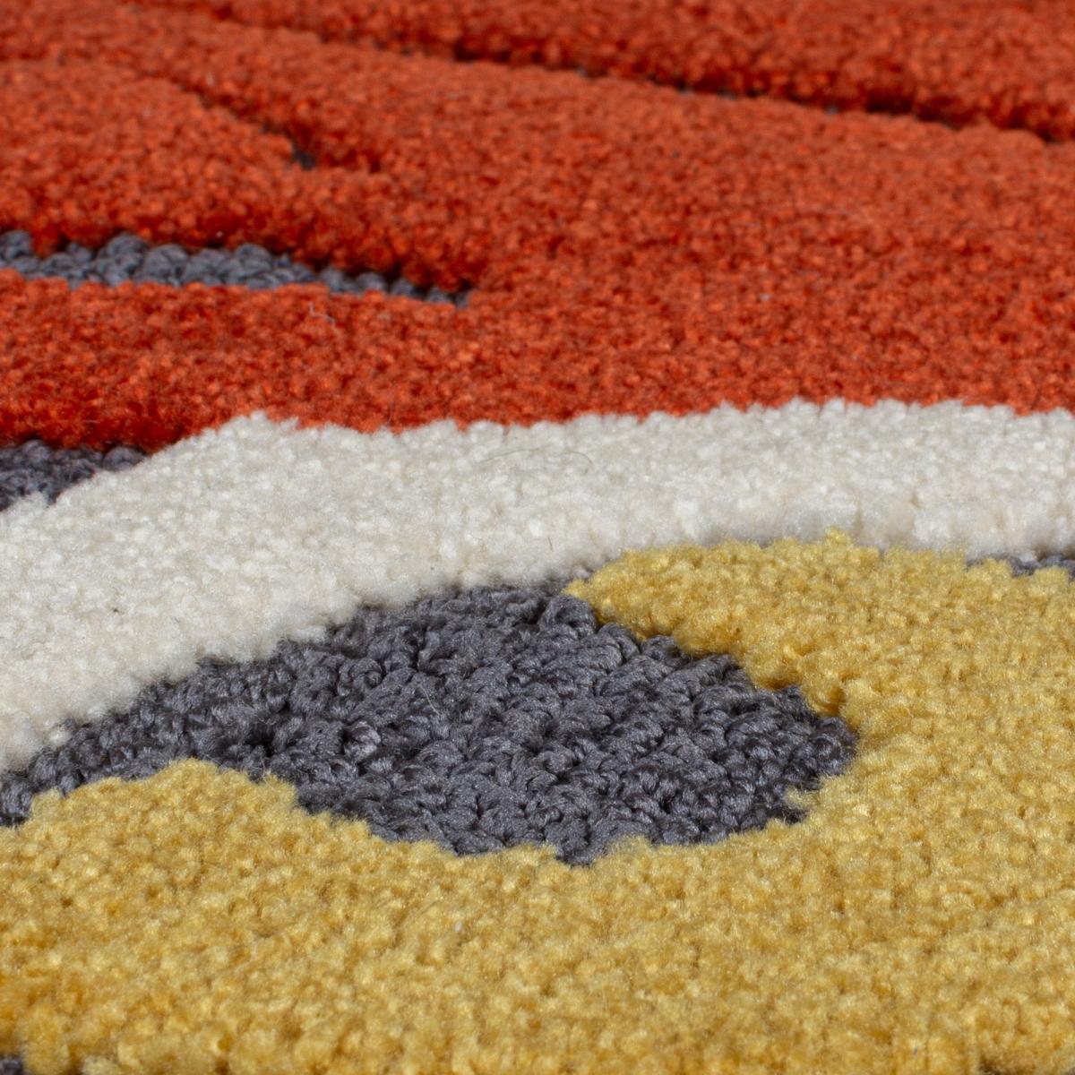Terry Tiger Face Rug Orange/Yellow/White – image 3
