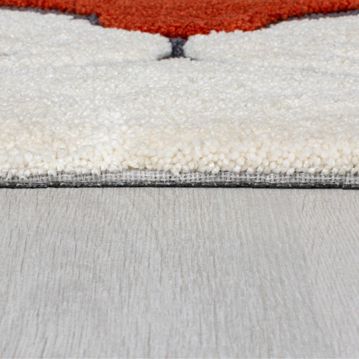 Terry Tiger Face Rug Orange/Yellow/White – image 4