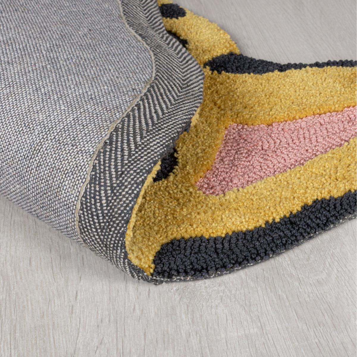 Rory Leopard Face Rug Yellow/Black/White – image 5