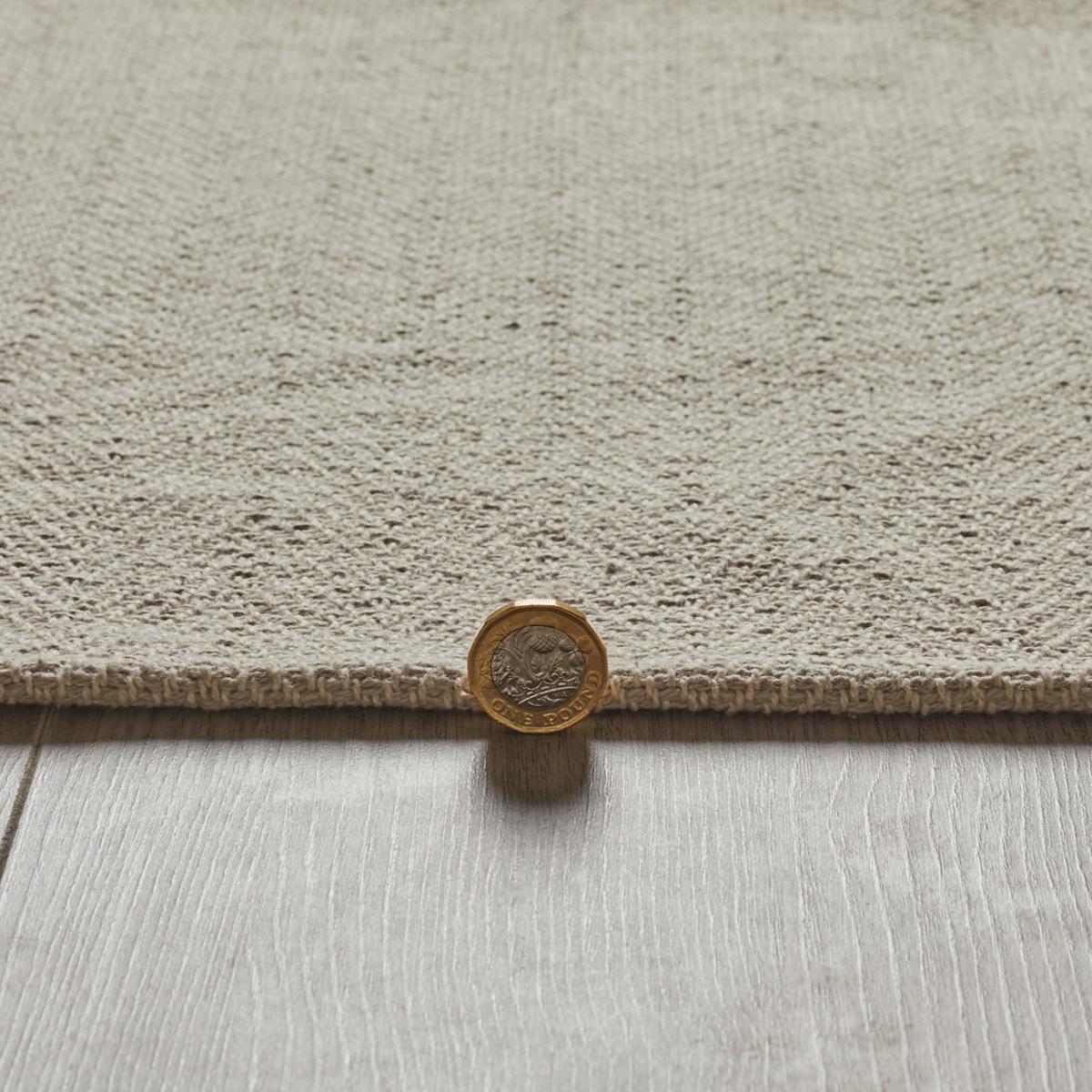 Cotton Herringbone Runner Herringbone Mushroom – image 4