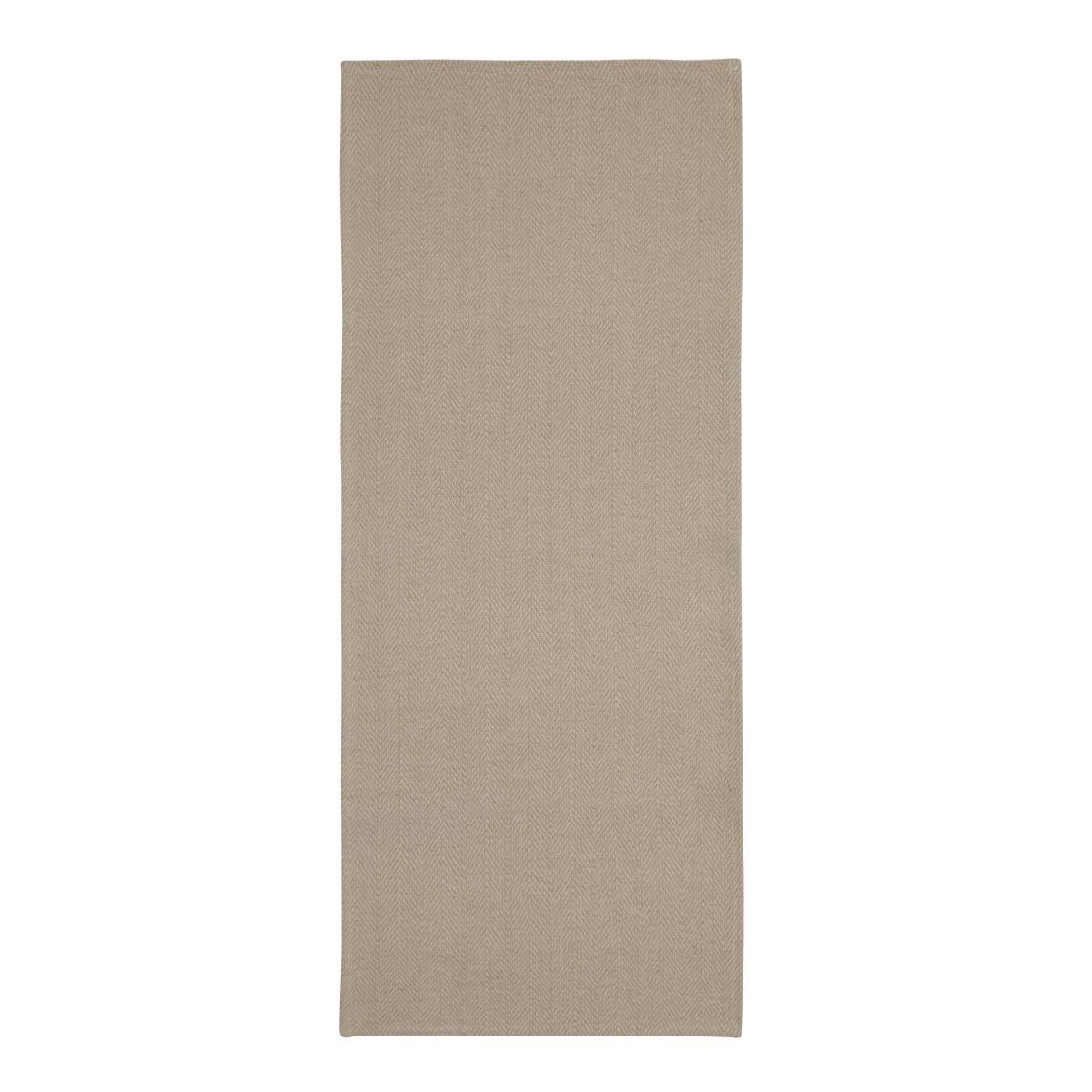 Cotton Herringbone Runner Herringbone Mushroom – image 5