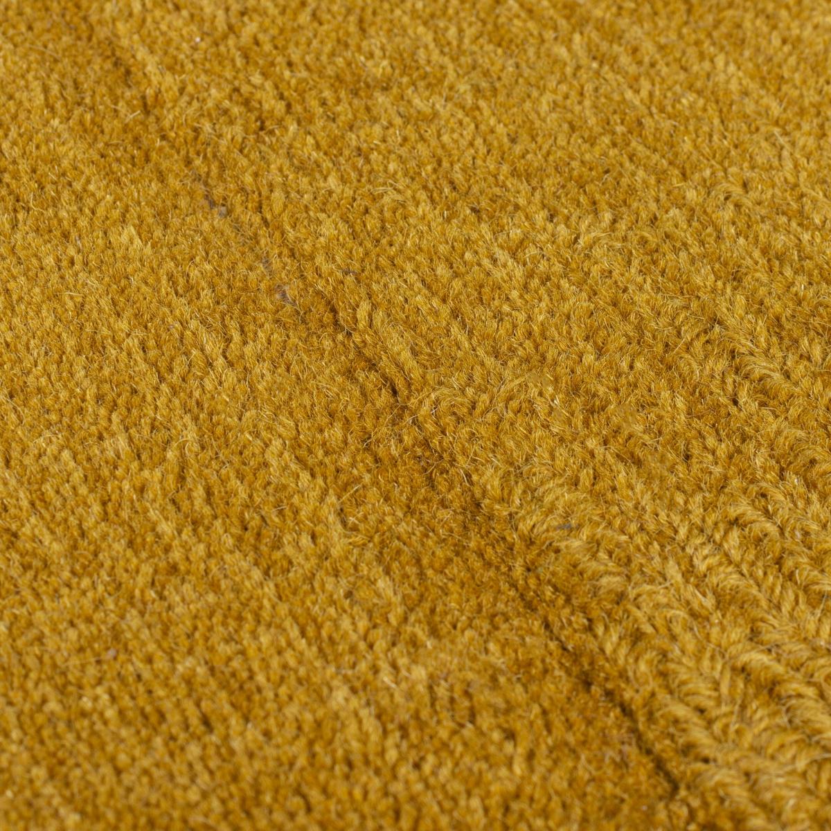 Ombre Checkerboard Wool Rug Amber Gold – image 2