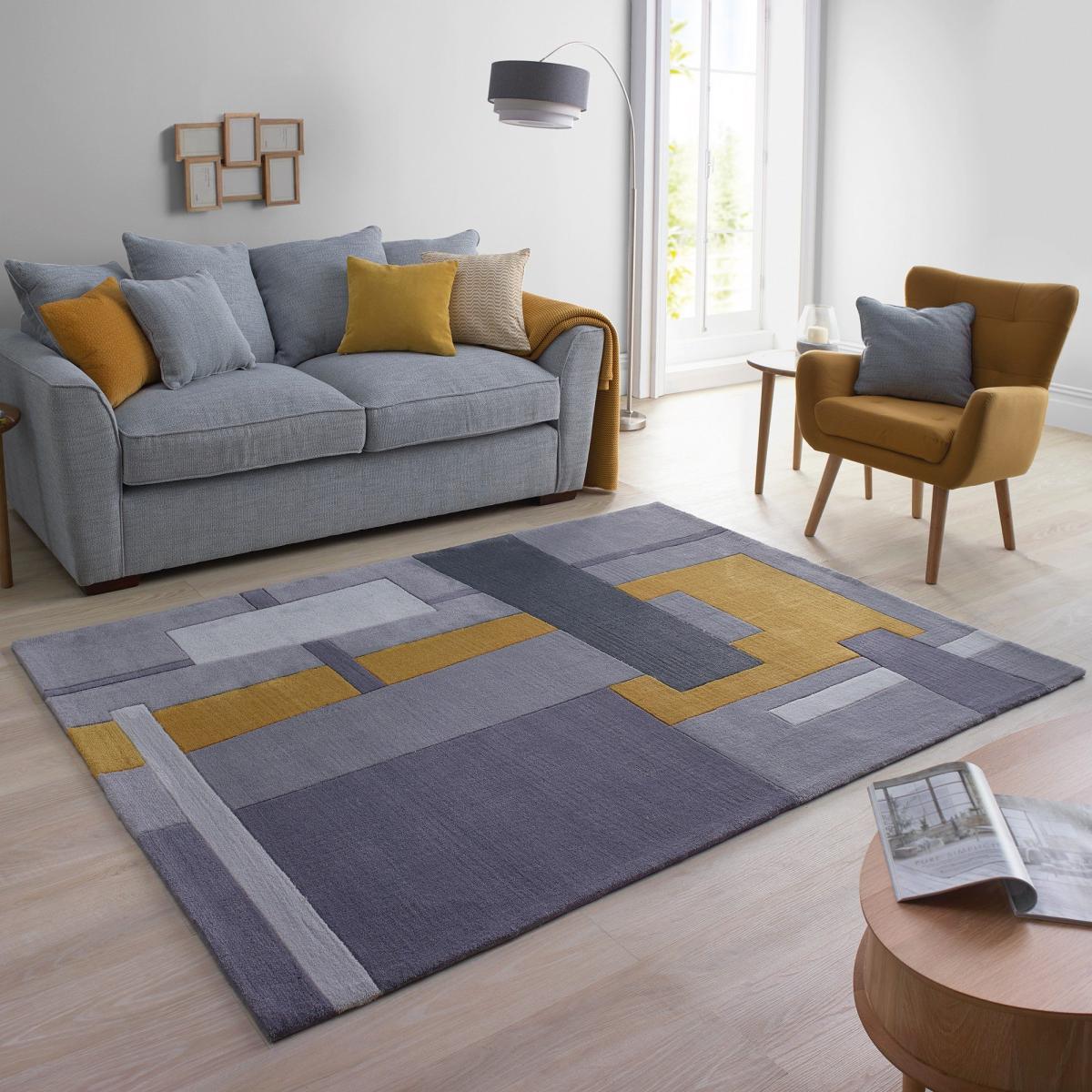 Elements Farg Abstract Rug Grey/Multi-Coloured – image 1
