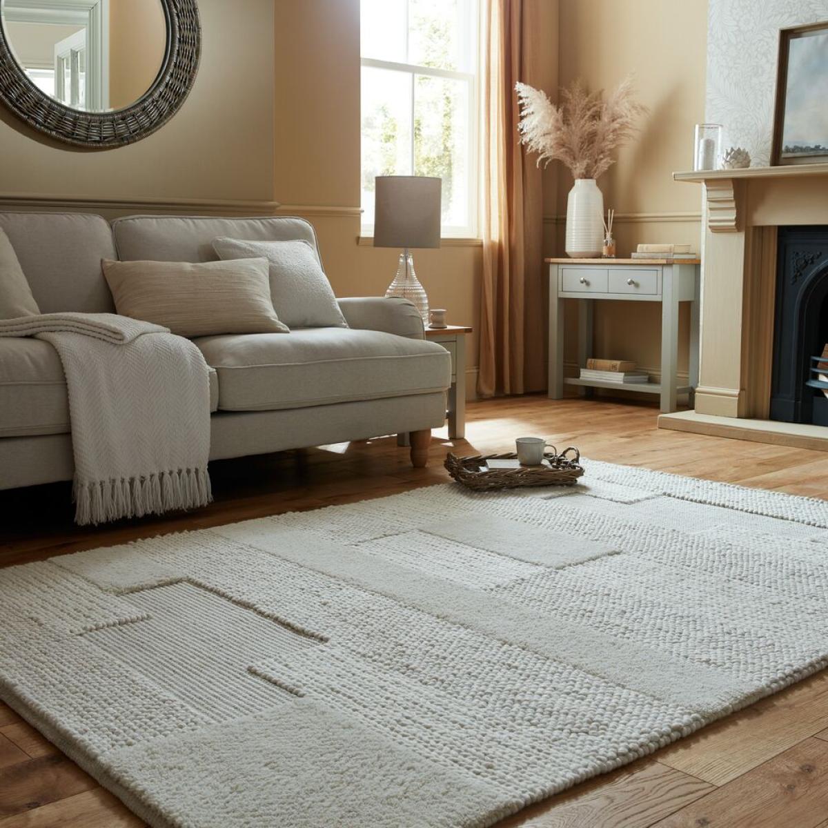 Churchgate Bowden Wool Rug Cream – image 1